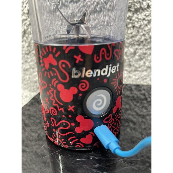 Disney Blendjet Mickey Mouse Portable Blender Love Story Red Black W/charger USB - Picture 2 of 12